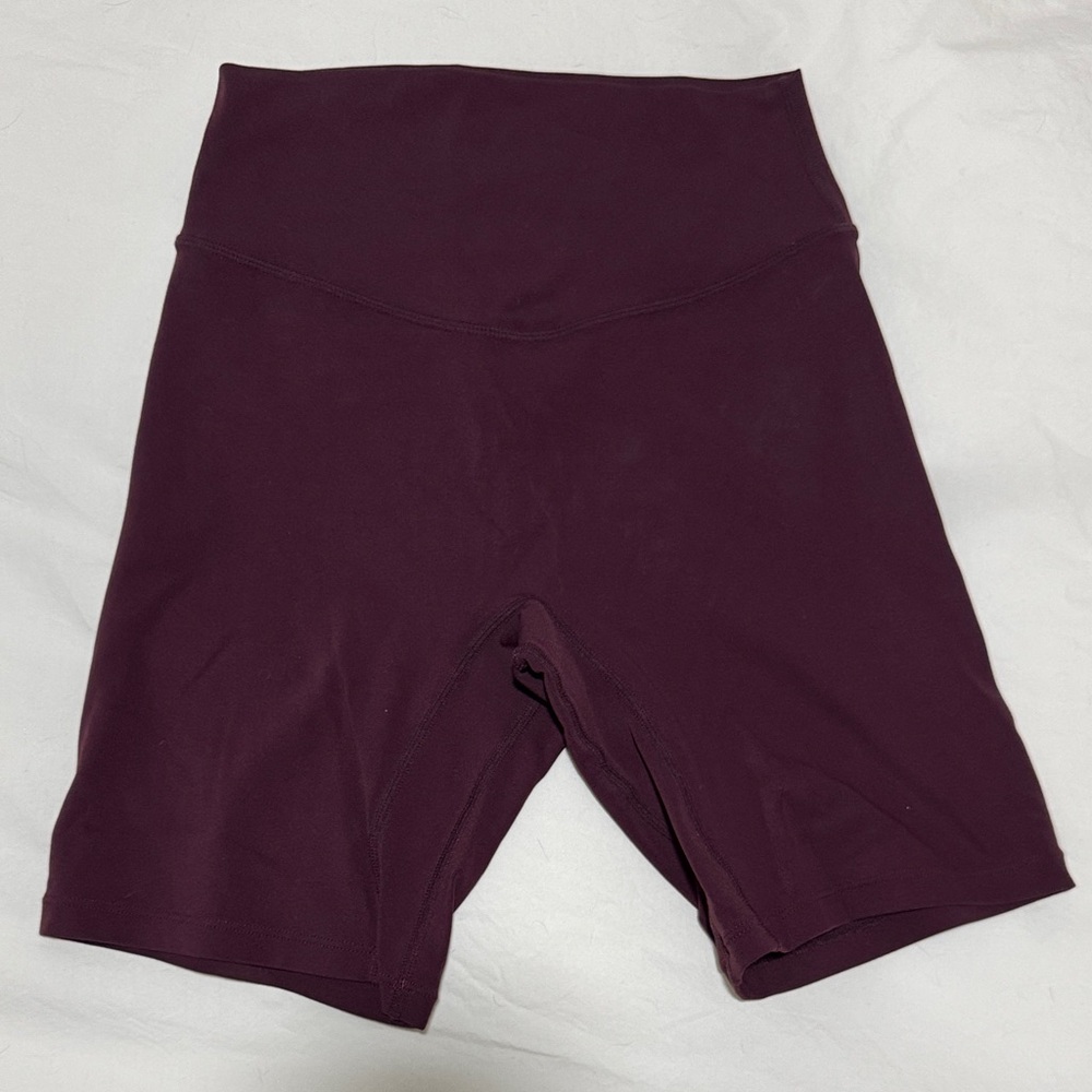 High-Waist Women’s Bike Shorts in Deep Berry